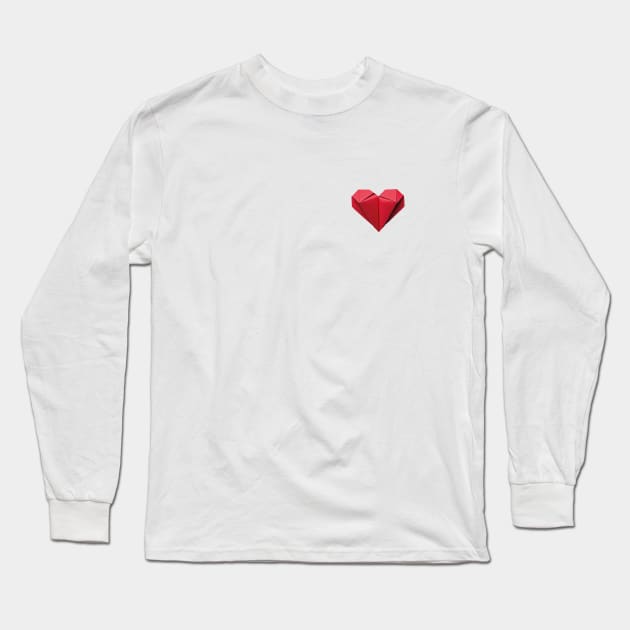 Origami Heart Long Sleeve T-Shirt by TomiTee